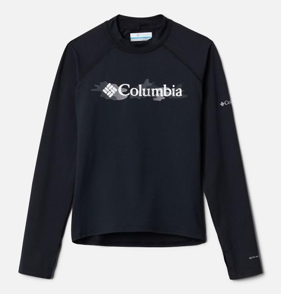 Columbia Sandy Shores Shirts Black For Girls NZ98642 New Zealand